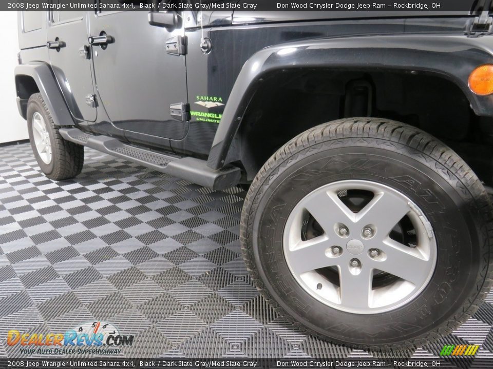 2008 Jeep Wrangler Unlimited Sahara 4x4 Black / Dark Slate Gray/Med Slate Gray Photo #3