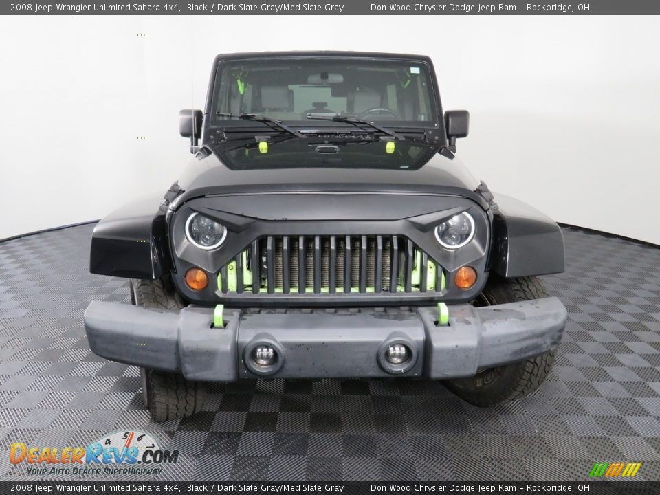2008 Jeep Wrangler Unlimited Sahara 4x4 Black / Dark Slate Gray/Med Slate Gray Photo #4