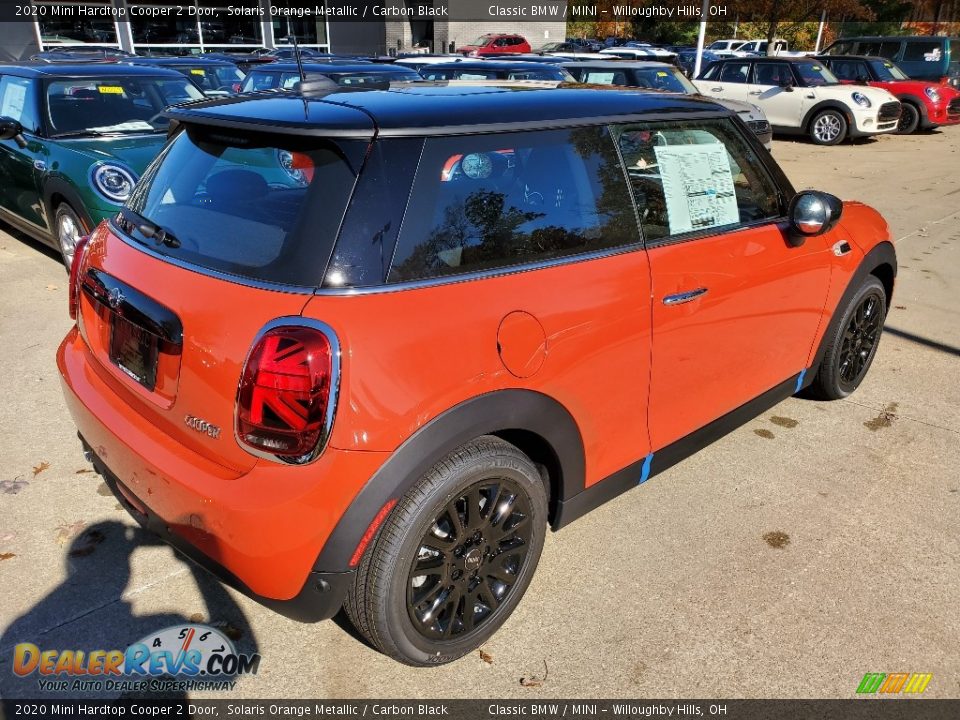 2020 Mini Hardtop Cooper 2 Door Solaris Orange Metallic / Carbon Black Photo #2