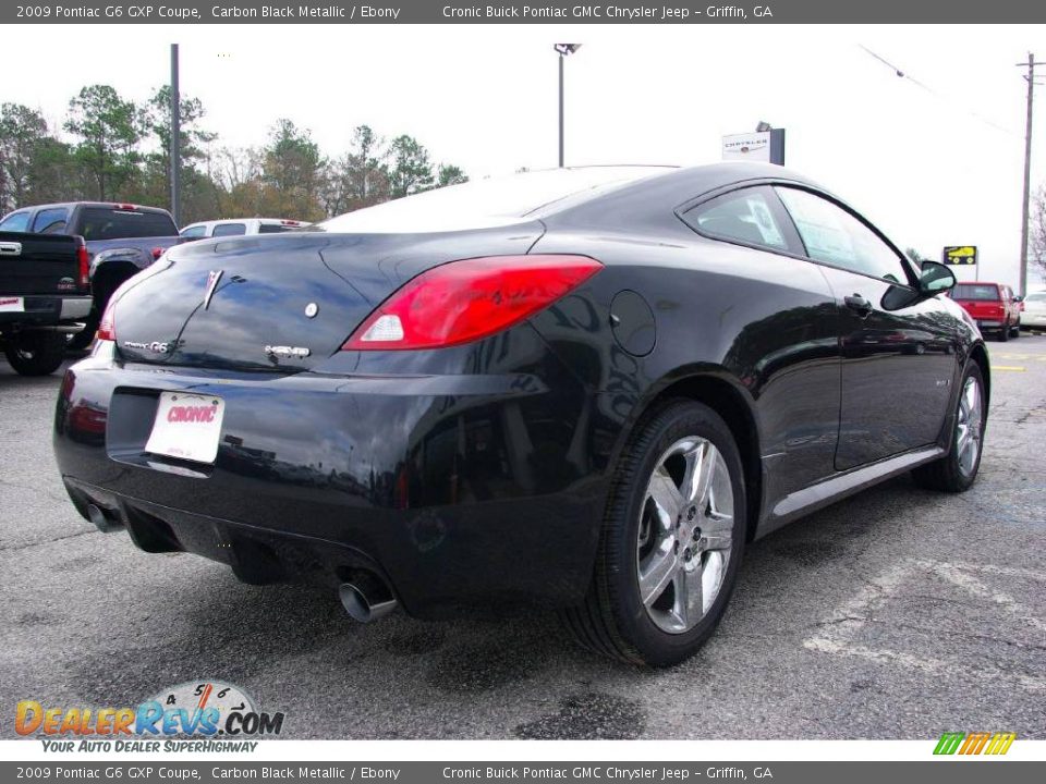 2009 Pontiac G6 GXP Coupe Carbon Black Metallic / Ebony Photo #6