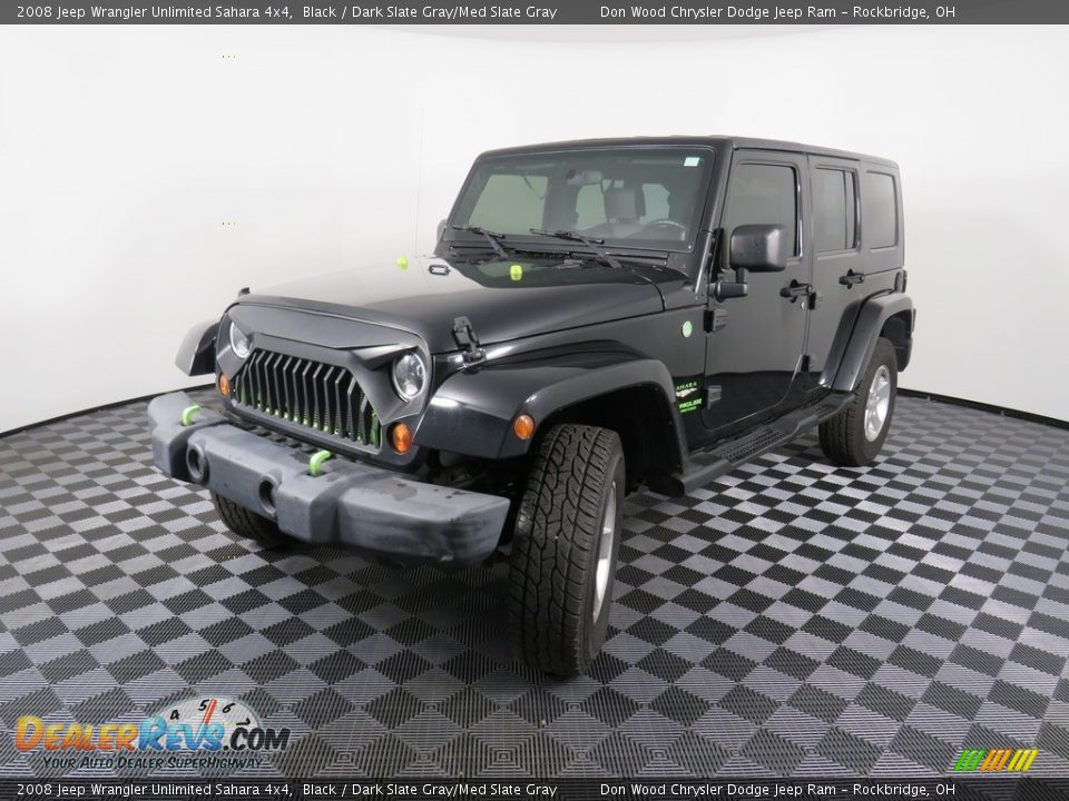 2008 Jeep Wrangler Unlimited Sahara 4x4 Black / Dark Slate Gray/Med Slate Gray Photo #7