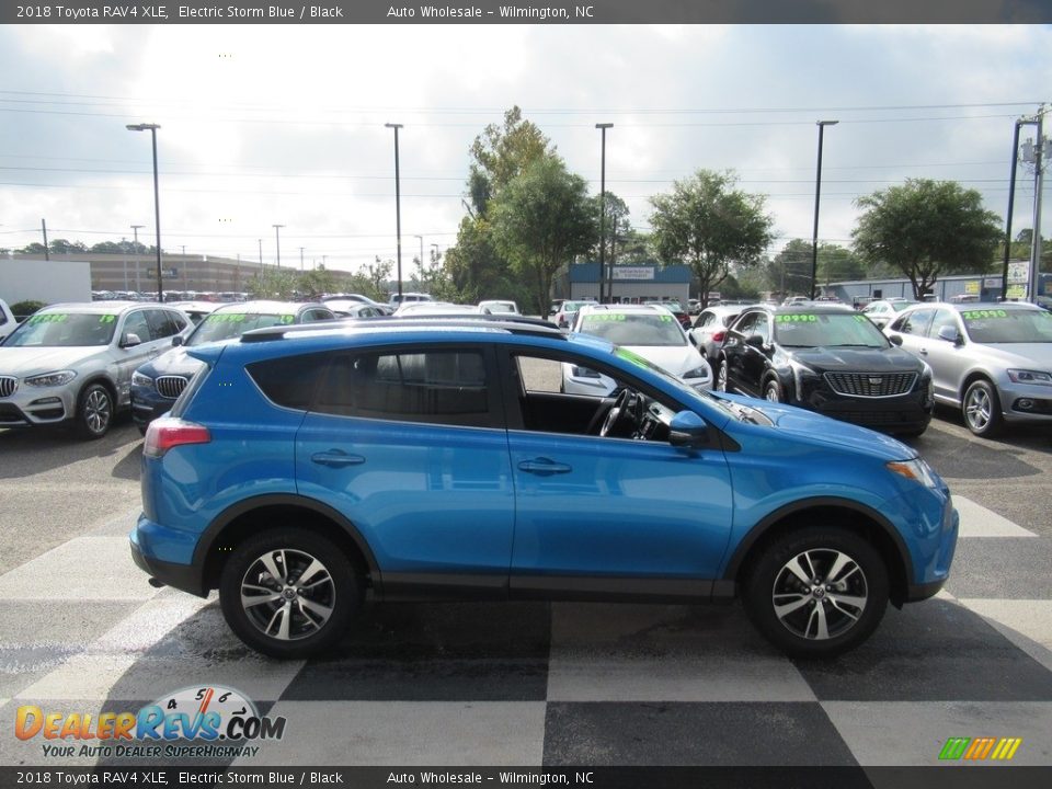 2018 Toyota RAV4 XLE Electric Storm Blue / Black Photo #3