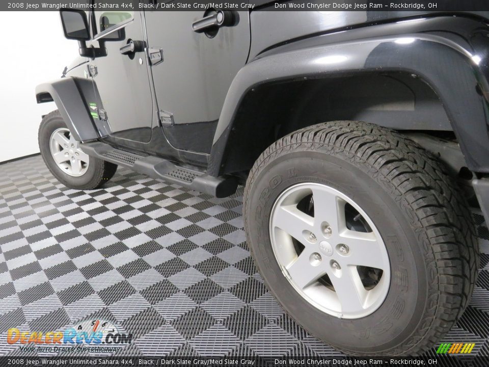 2008 Jeep Wrangler Unlimited Sahara 4x4 Black / Dark Slate Gray/Med Slate Gray Photo #9