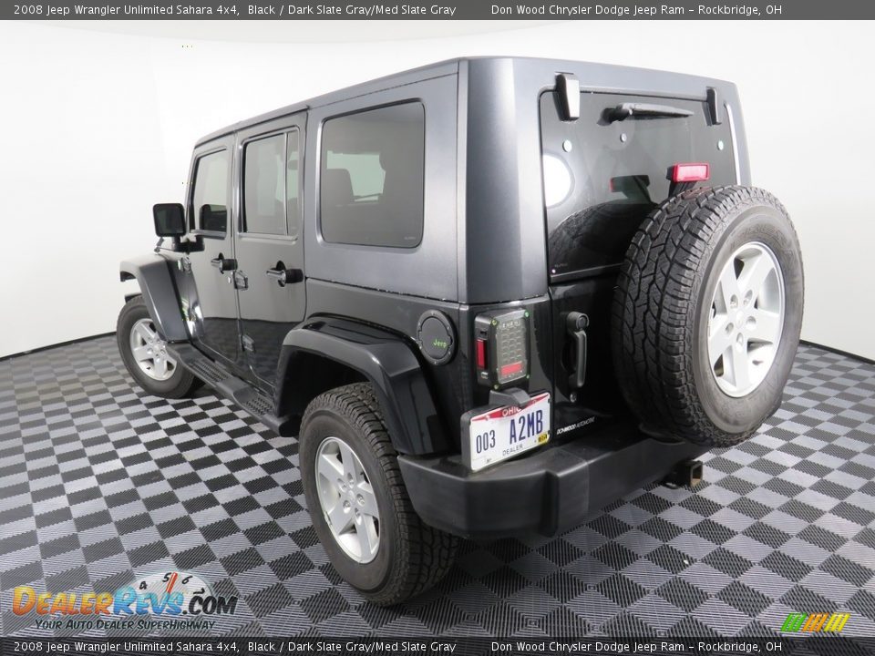 2008 Jeep Wrangler Unlimited Sahara 4x4 Black / Dark Slate Gray/Med Slate Gray Photo #10