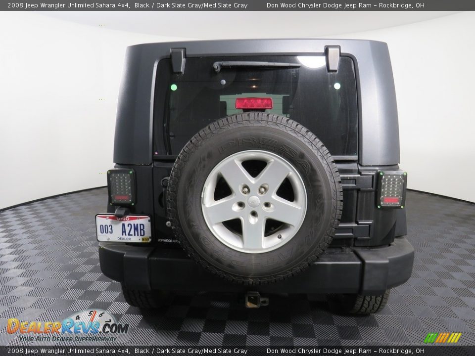 2008 Jeep Wrangler Unlimited Sahara 4x4 Black / Dark Slate Gray/Med Slate Gray Photo #11