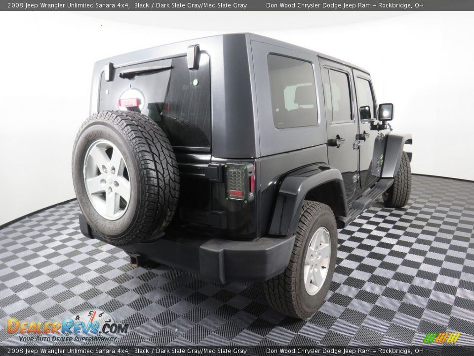 2008 Jeep Wrangler Unlimited Sahara 4x4 Black / Dark Slate Gray/Med Slate Gray Photo #12