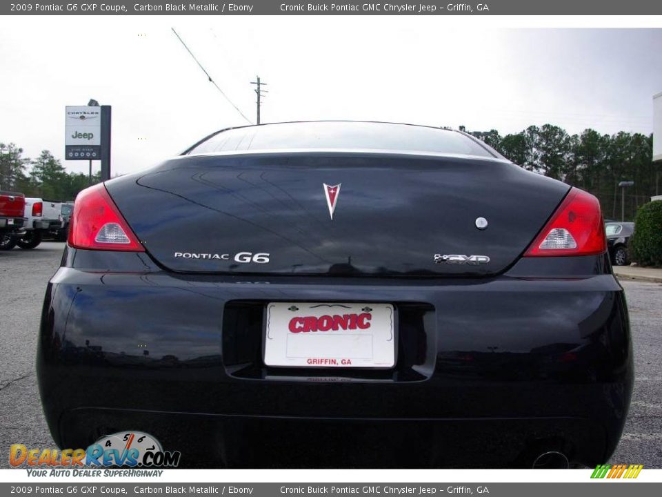 2009 Pontiac G6 GXP Coupe Carbon Black Metallic / Ebony Photo #7