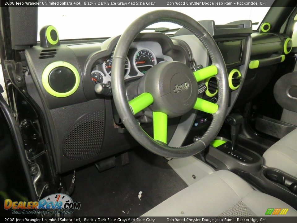 2008 Jeep Wrangler Unlimited Sahara 4x4 Black / Dark Slate Gray/Med Slate Gray Photo #24