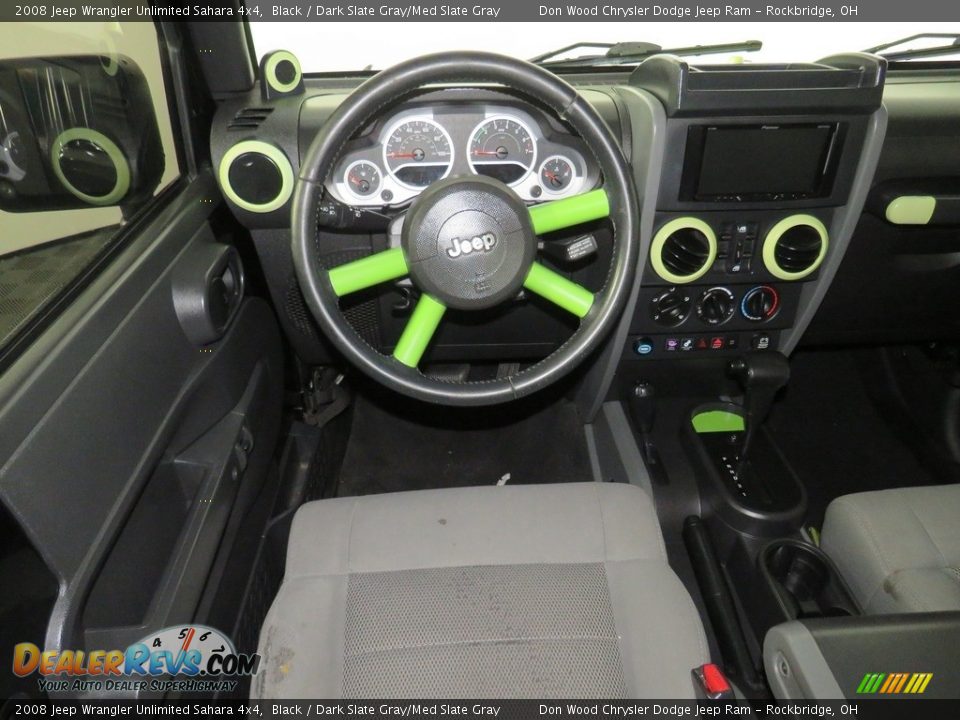 2008 Jeep Wrangler Unlimited Sahara 4x4 Black / Dark Slate Gray/Med Slate Gray Photo #28