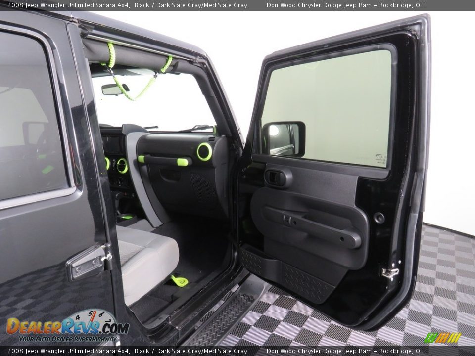 2008 Jeep Wrangler Unlimited Sahara 4x4 Black / Dark Slate Gray/Med Slate Gray Photo #31