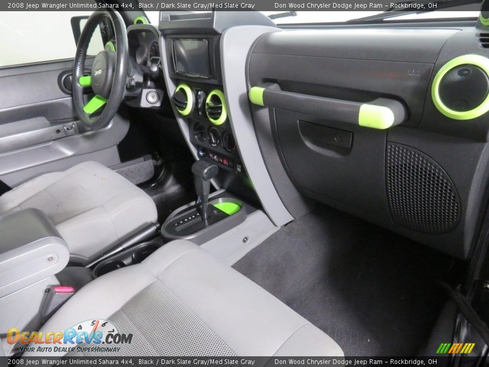 2008 Jeep Wrangler Unlimited Sahara 4x4 Black / Dark Slate Gray/Med Slate Gray Photo #33