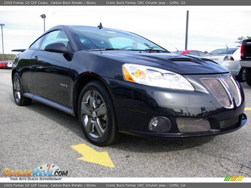 2009 Pontiac G6 GXP Coupe Carbon Black Metallic / Ebony Photo #4