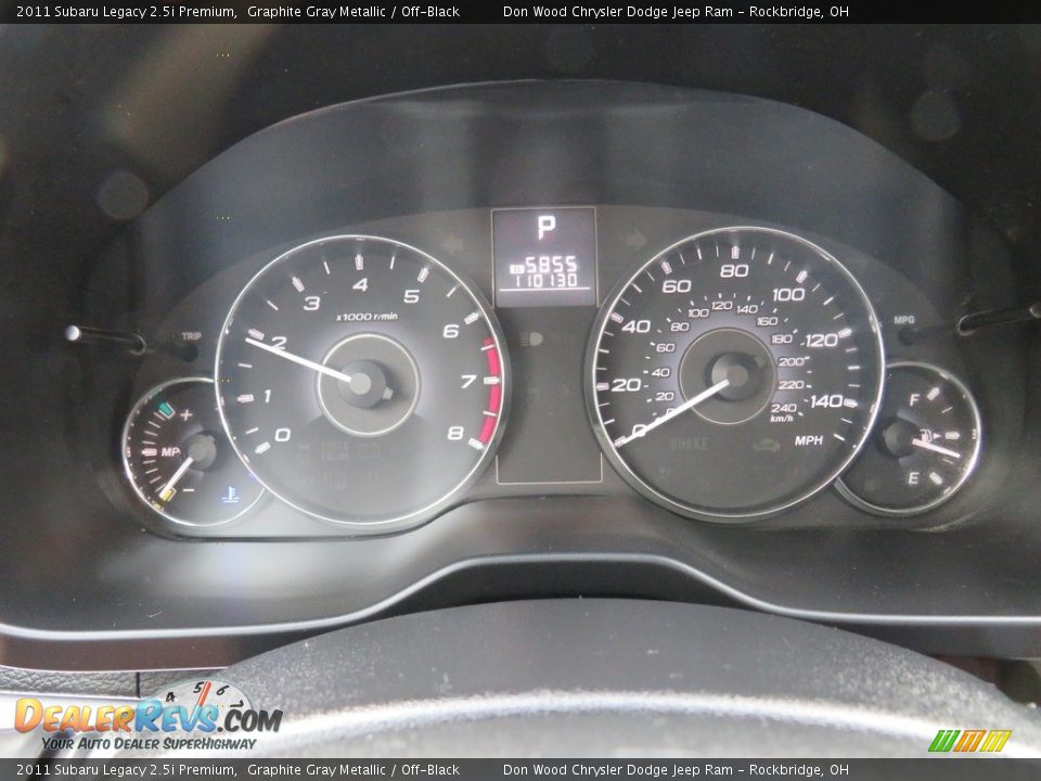 2011 Subaru Legacy 2.5i Premium Graphite Gray Metallic / Off-Black Photo #20