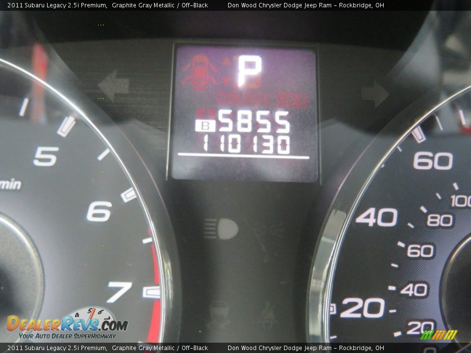 2011 Subaru Legacy 2.5i Premium Graphite Gray Metallic / Off-Black Photo #21