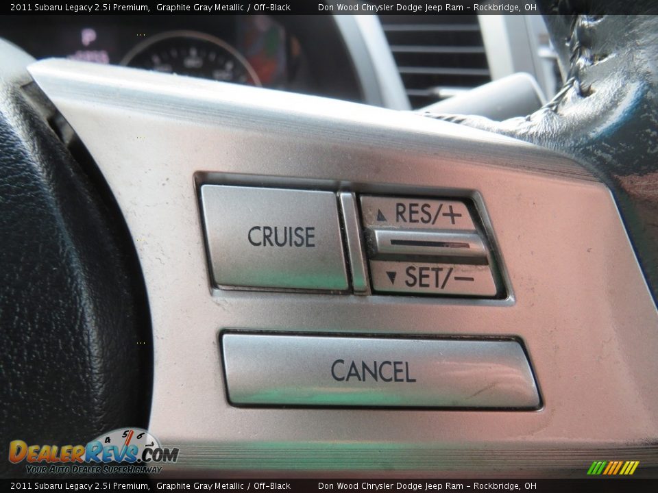 2011 Subaru Legacy 2.5i Premium Graphite Gray Metallic / Off-Black Photo #24