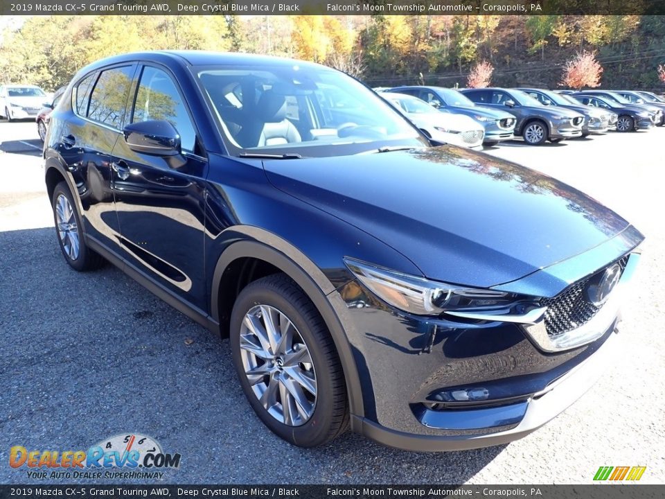 2019 Mazda CX-5 Grand Touring AWD Deep Crystal Blue Mica / Black Photo #3