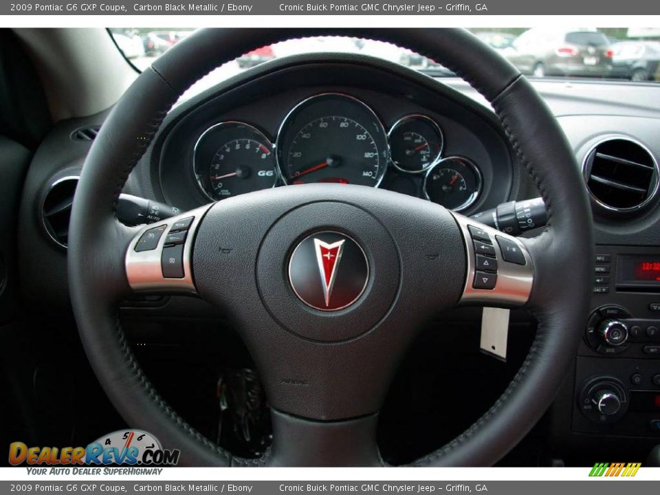 2009 Pontiac G6 GXP Coupe Carbon Black Metallic / Ebony Photo #16