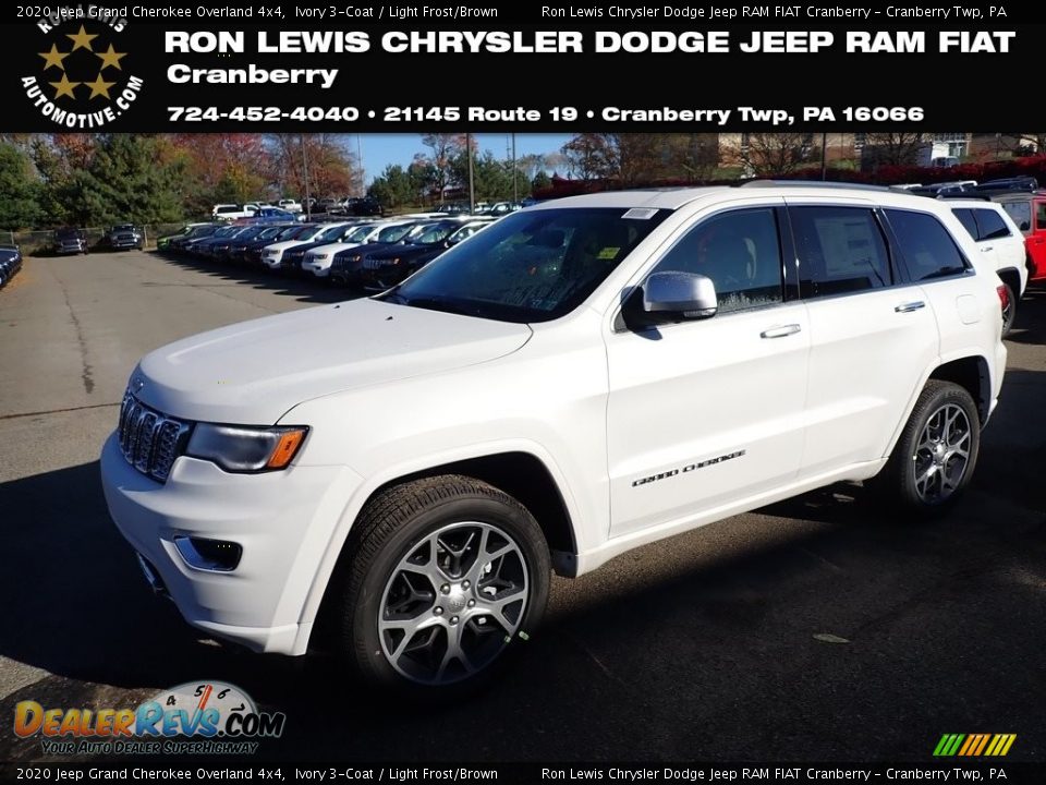 2020 Jeep Grand Cherokee Overland 4x4 Ivory 3-Coat / Light Frost/Brown Photo #1