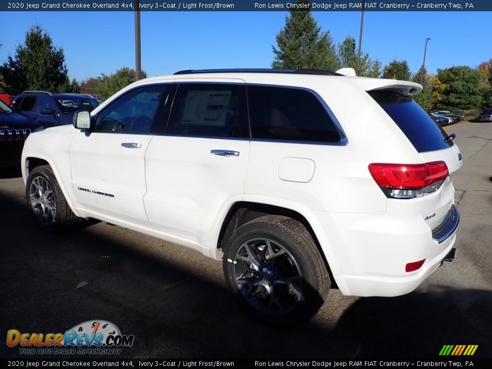2020 Jeep Grand Cherokee Overland 4x4 Ivory 3-Coat / Light Frost/Brown Photo #3