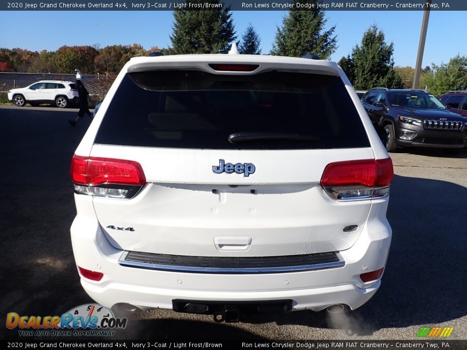 2020 Jeep Grand Cherokee Overland 4x4 Ivory 3-Coat / Light Frost/Brown Photo #4