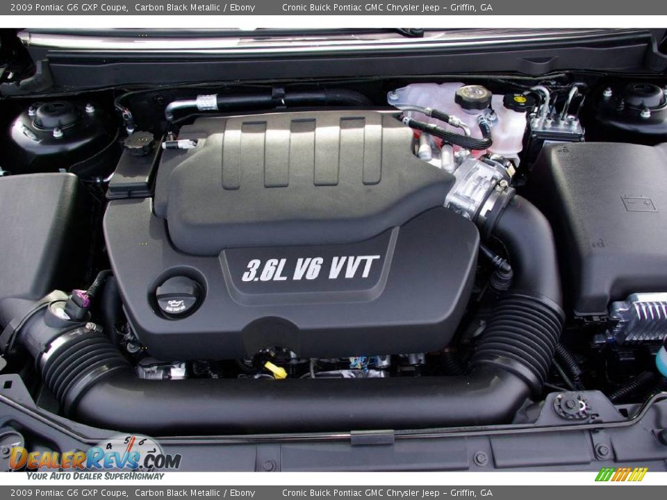 2009 Pontiac G6 GXP Coupe Carbon Black Metallic / Ebony Photo #10