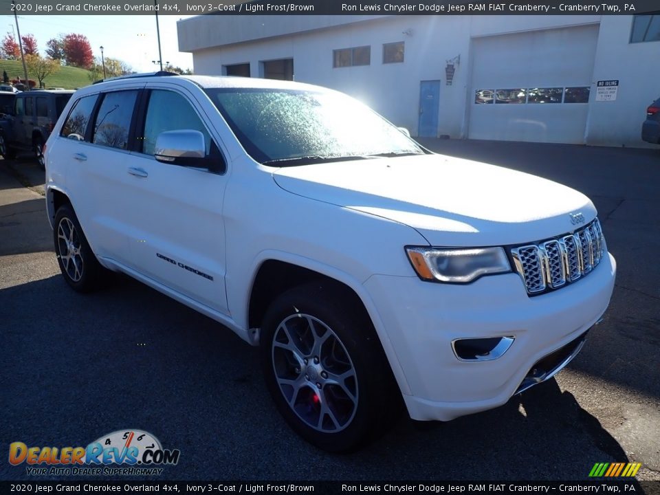 2020 Jeep Grand Cherokee Overland 4x4 Ivory 3-Coat / Light Frost/Brown Photo #7