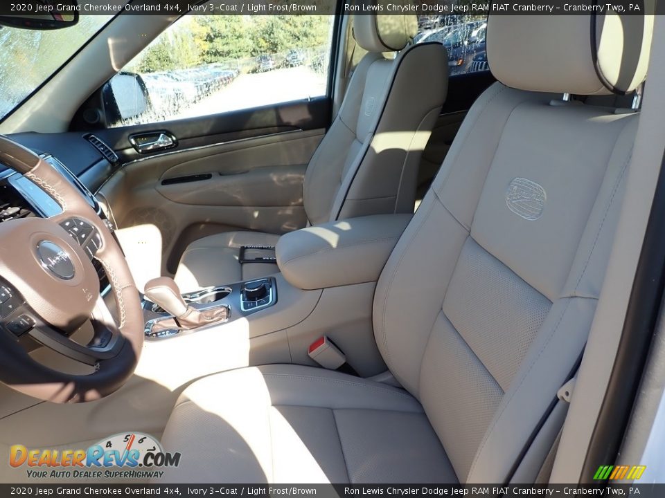 2020 Jeep Grand Cherokee Overland 4x4 Ivory 3-Coat / Light Frost/Brown Photo #13