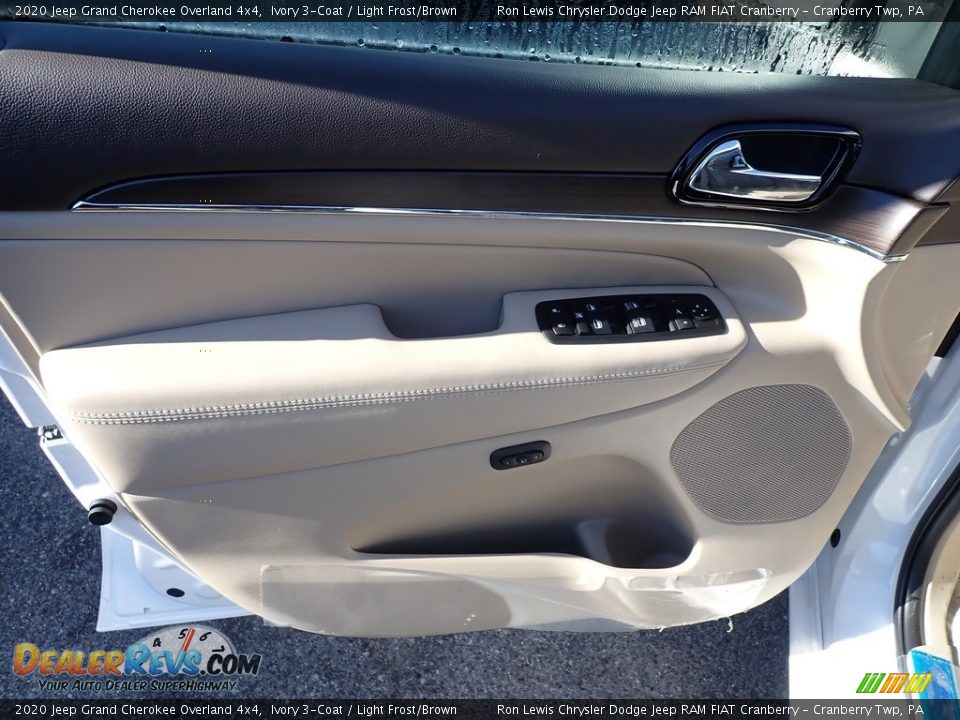 2020 Jeep Grand Cherokee Overland 4x4 Ivory 3-Coat / Light Frost/Brown Photo #14