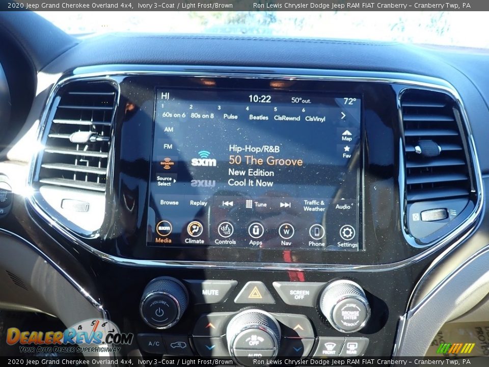 2020 Jeep Grand Cherokee Overland 4x4 Ivory 3-Coat / Light Frost/Brown Photo #16