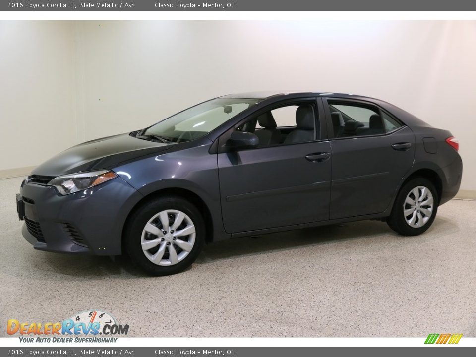 2016 Toyota Corolla LE Slate Metallic / Ash Photo #3