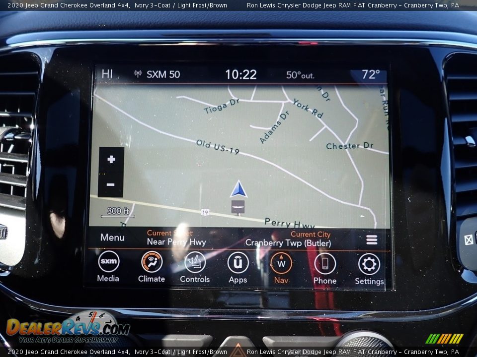 2020 Jeep Grand Cherokee Overland 4x4 Ivory 3-Coat / Light Frost/Brown Photo #17