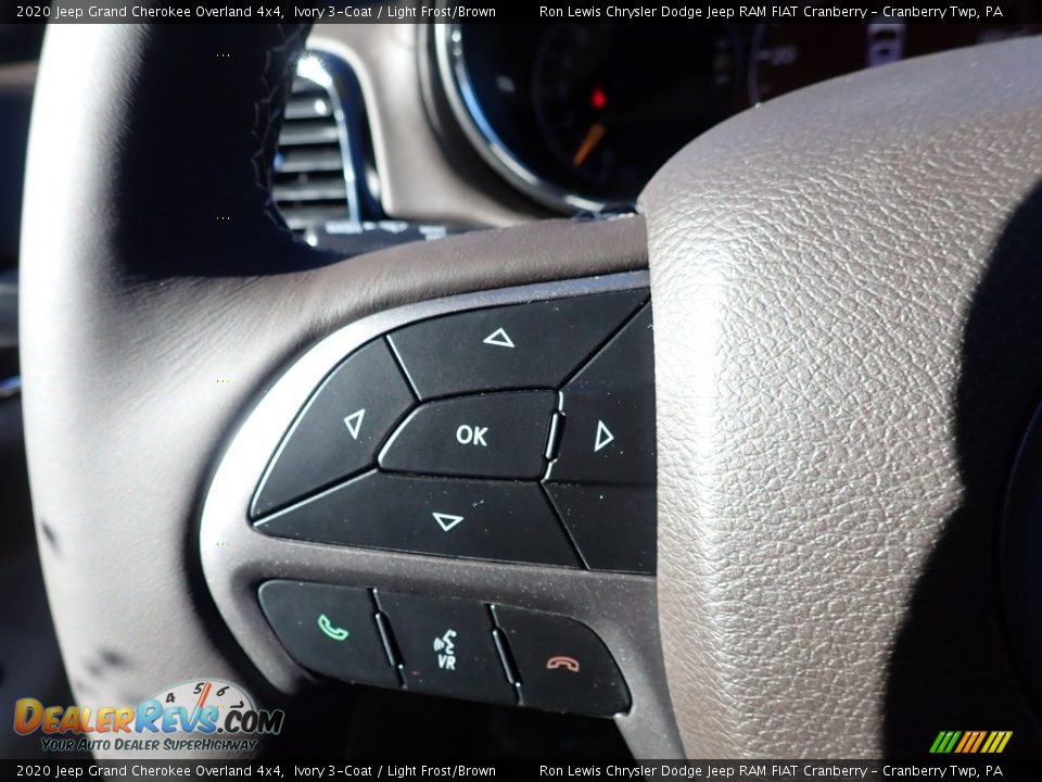 2020 Jeep Grand Cherokee Overland 4x4 Ivory 3-Coat / Light Frost/Brown Photo #20