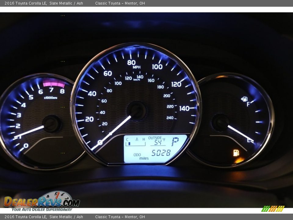 2016 Toyota Corolla LE Slate Metallic / Ash Photo #8