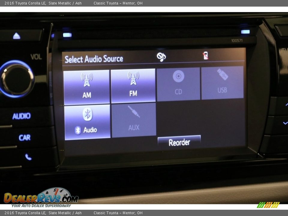 2016 Toyota Corolla LE Slate Metallic / Ash Photo #10