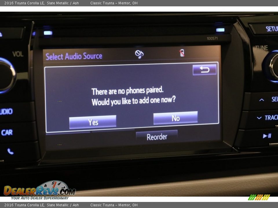 2016 Toyota Corolla LE Slate Metallic / Ash Photo #11