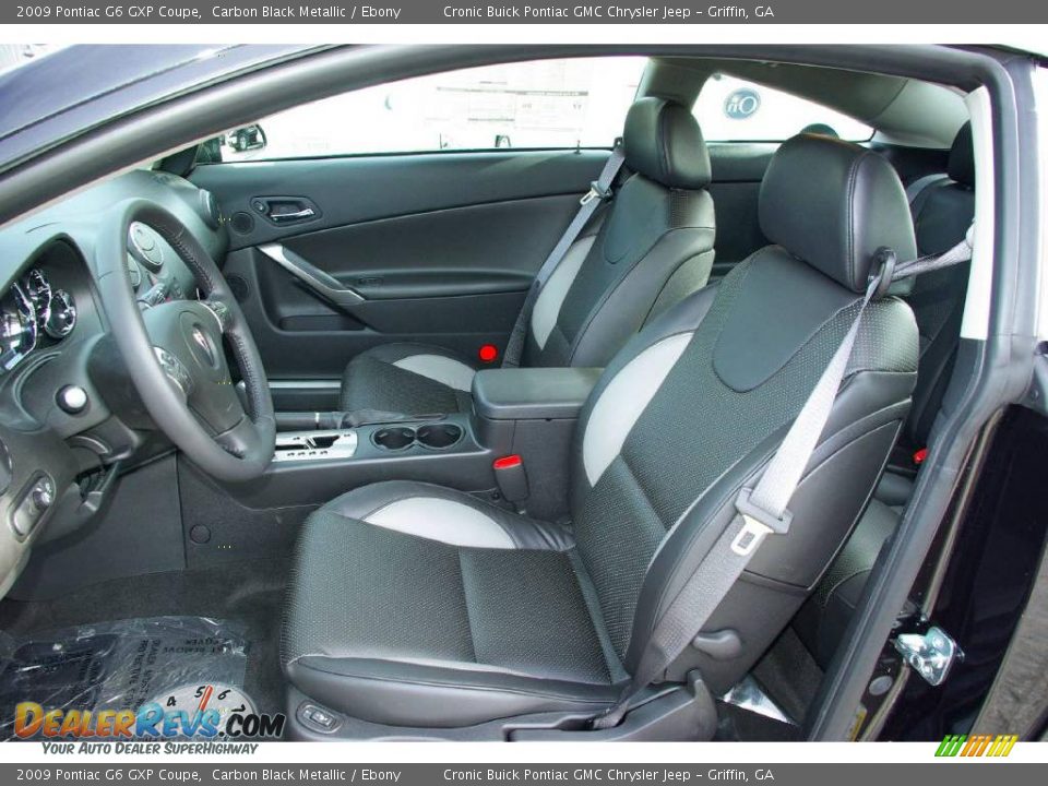 2009 Pontiac G6 GXP Coupe Carbon Black Metallic / Ebony Photo #12