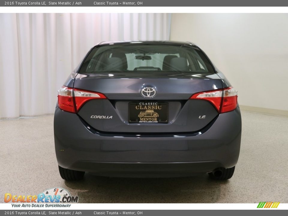 2016 Toyota Corolla LE Slate Metallic / Ash Photo #16