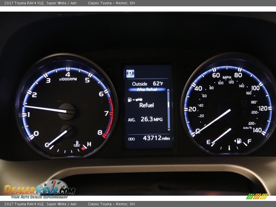 2017 Toyota RAV4 XLE Super White / Ash Photo #8