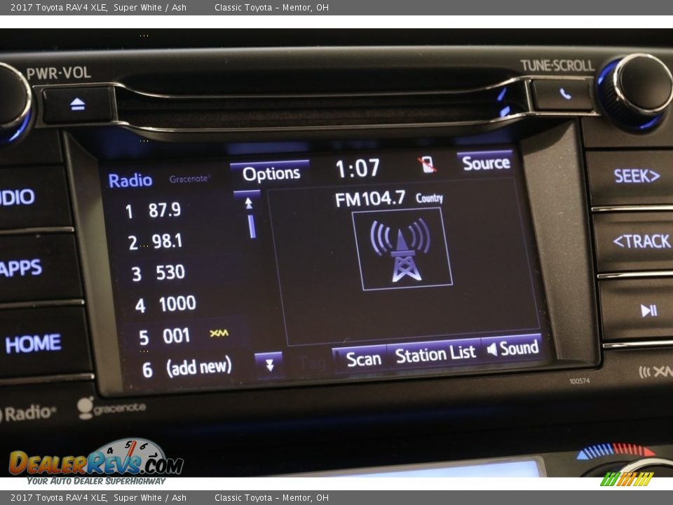 2017 Toyota RAV4 XLE Super White / Ash Photo #10