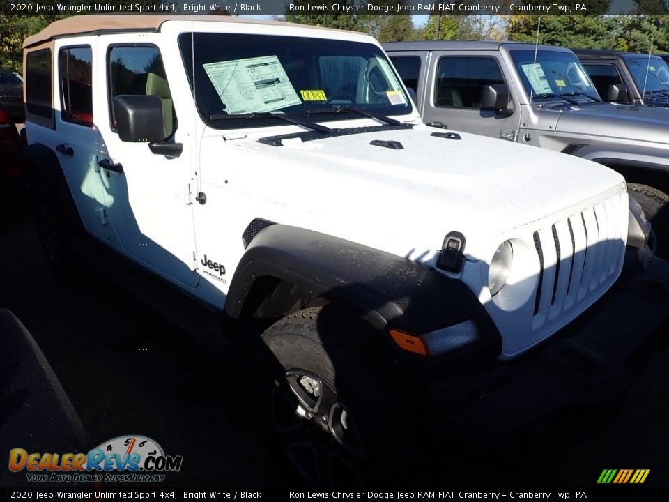 2020 Jeep Wrangler Unlimited Sport 4x4 Bright White / Black Photo #6