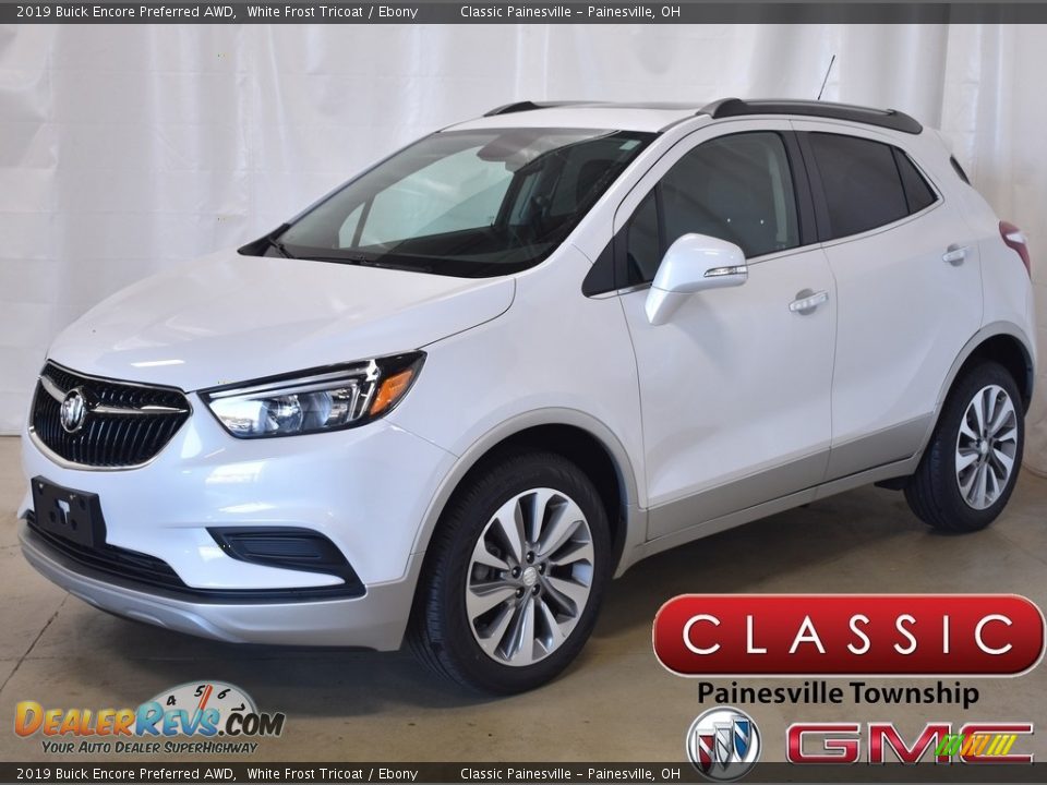 2019 Buick Encore Preferred AWD White Frost Tricoat / Ebony Photo #1