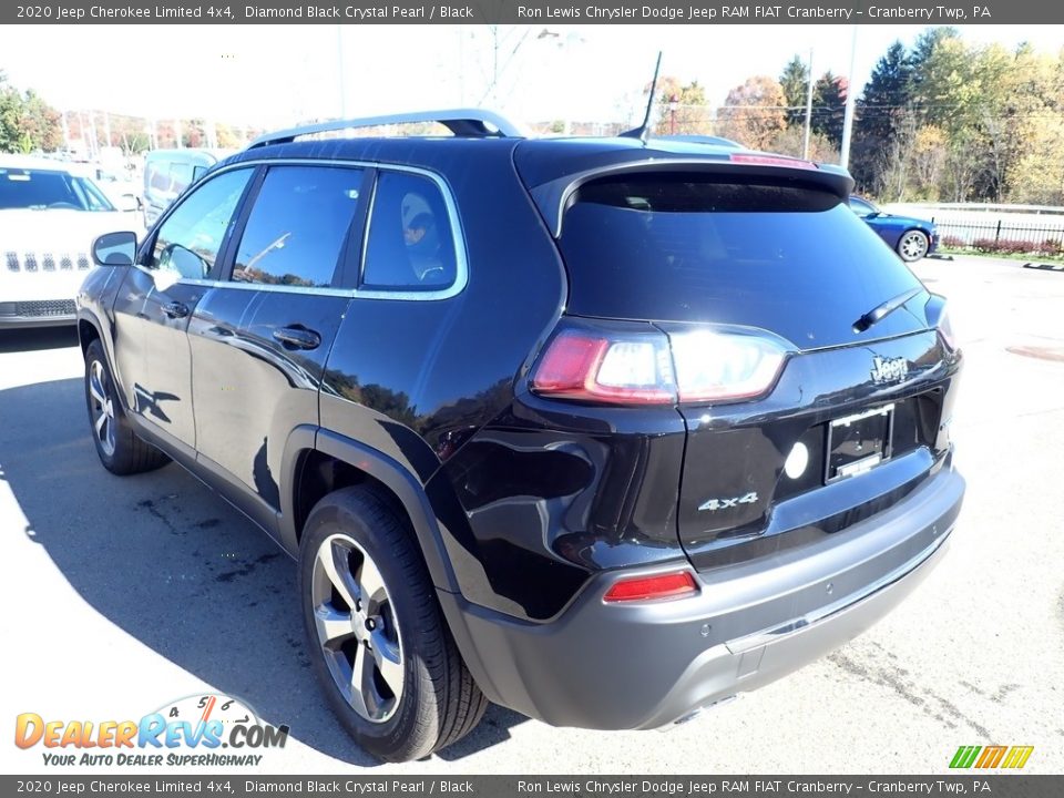 2020 Jeep Cherokee Limited 4x4 Diamond Black Crystal Pearl / Black Photo #3