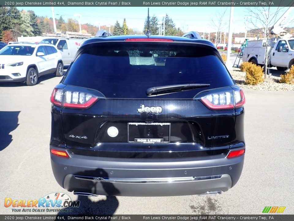 2020 Jeep Cherokee Limited 4x4 Diamond Black Crystal Pearl / Black Photo #4