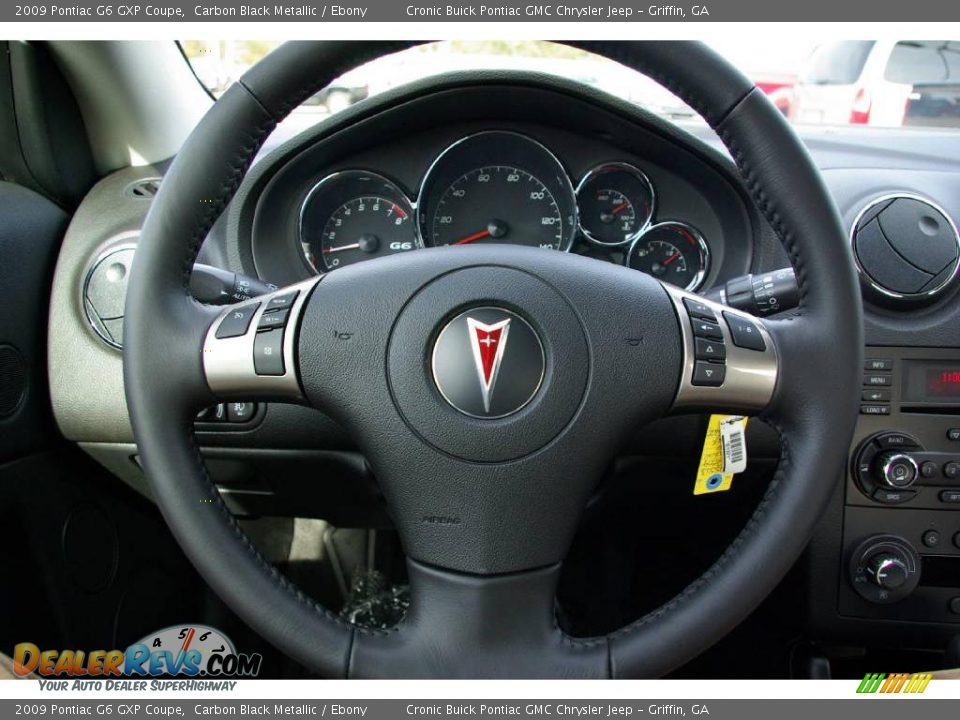 2009 Pontiac G6 GXP Coupe Carbon Black Metallic / Ebony Photo #16