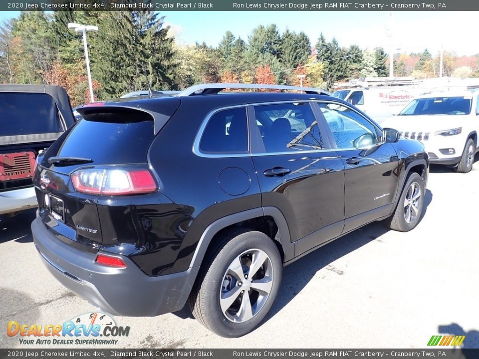 2020 Jeep Cherokee Limited 4x4 Diamond Black Crystal Pearl / Black Photo #5