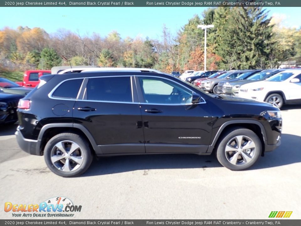 2020 Jeep Cherokee Limited 4x4 Diamond Black Crystal Pearl / Black Photo #6