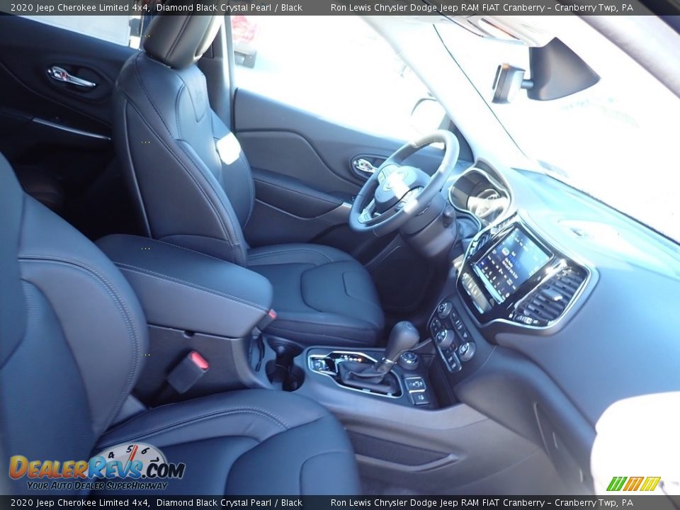 2020 Jeep Cherokee Limited 4x4 Diamond Black Crystal Pearl / Black Photo #10
