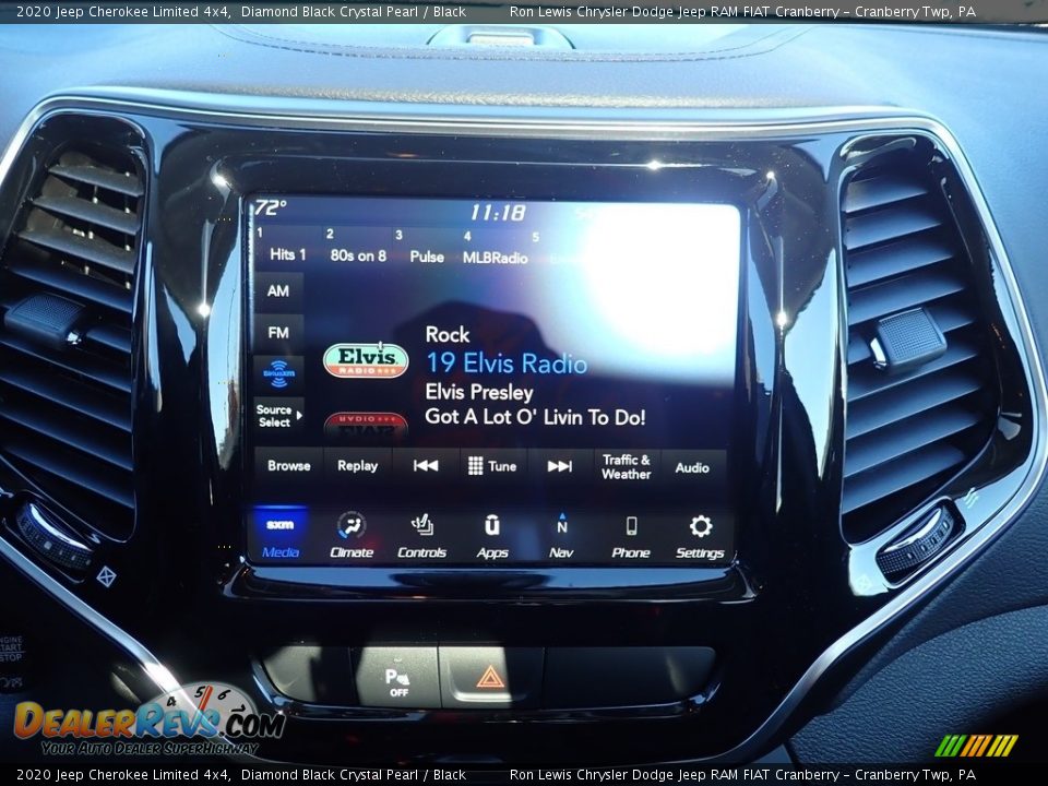 2020 Jeep Cherokee Limited 4x4 Diamond Black Crystal Pearl / Black Photo #16