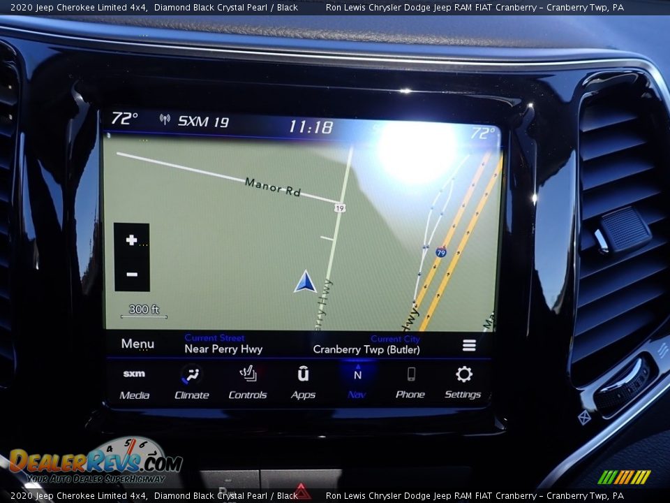 2020 Jeep Cherokee Limited 4x4 Diamond Black Crystal Pearl / Black Photo #17