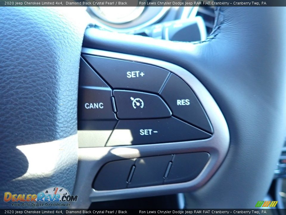 2020 Jeep Cherokee Limited 4x4 Diamond Black Crystal Pearl / Black Photo #19